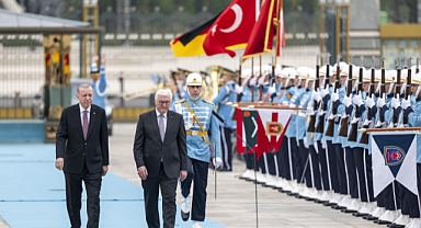 Alman Cumhurbaşkanı Ankara'da! Erdoğan resmi törenle karşıladı