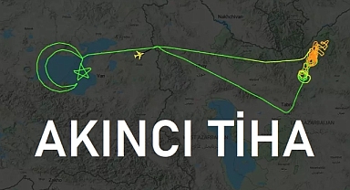 AKINCI TİHA, gökyüzüne Türk Bayrağı çizdi