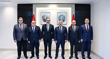 BBP lideri Mustafa Destici Dışişleri Bakanı Hakan Fidan'ı ziyaret etti