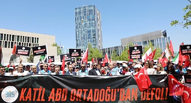 Büro Memur-Sen, ABD’ye karşı protesto gösterisi düzenledi