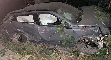 Bursa'da takla atan otomobilin alkollü sürücüsü yaralandı