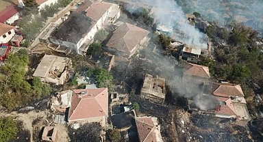 Malatya'da otluk alanda çıkan yangın evlere sıçradı