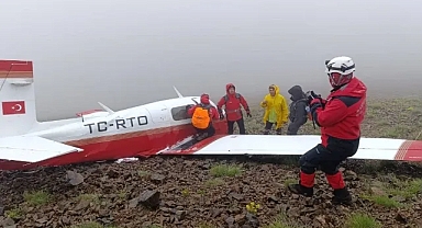 Rize Sınırlarında Düşen Uçakta Pilot Hayatını Kaybetti, Yolcu Kurtarıldı