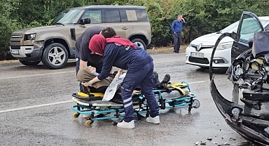 TEM'de 10 araç zincirleme kazaya karıştı; 10 yaralı