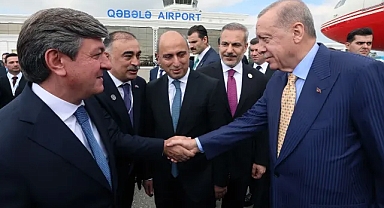 Cumhurbaşkanı Erdoğan, Azerbaycan'a geldi