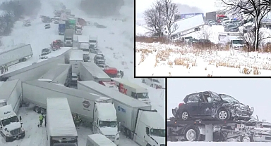 Şiddetli Kar ve Buzlanma ABD’de 100 Araçlık Zincirleme Kazaya Neden Oldu
