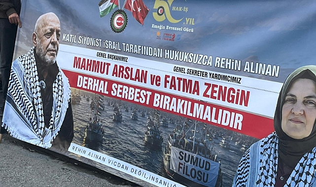 HAK-İŞ GENEL BAŞKANI MAHMUT ARSLAN VE GENEL SEKRETER YRD FATMA ZENGİN GLOBAL SUMUD FİLOSUNDA ALIKONULMUŞTUR.