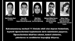 Amasya Üniversitesi, depremde 5 öğrencisini kaybetti.