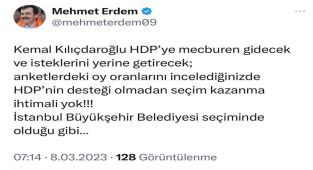 Erdem'in paylaşımı tepki topladı
