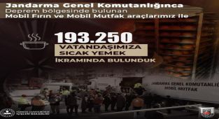 Jandarma Sıcak Yemek Dağıtımını Sürdürüyor!