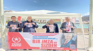 Vatan Partisi Doğu Perinçek için oy istiyor